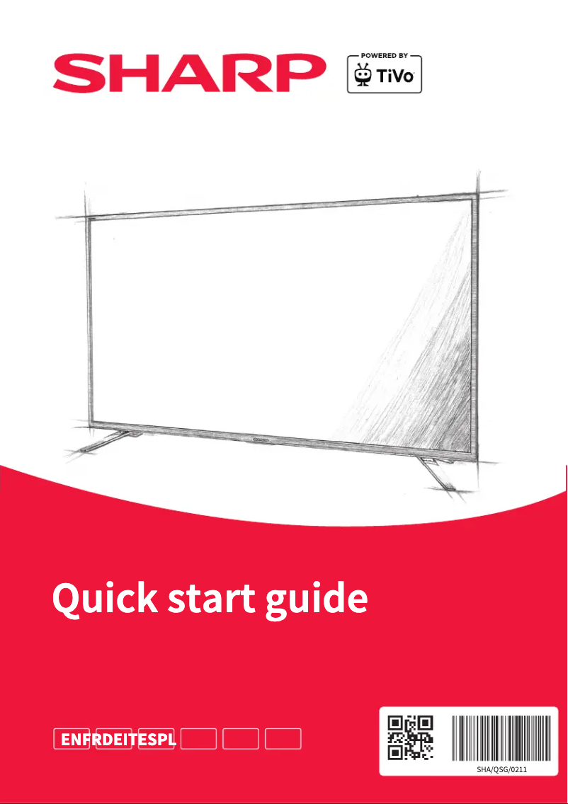 Page 1 de la notice Guide de démarrage rapide Sharp 43GM6245E