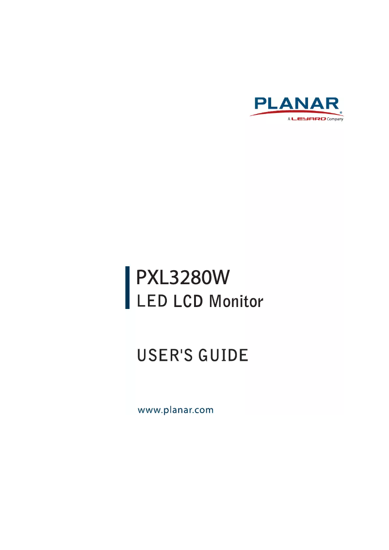 Page n°1 - Manuel utilisateur Planar PXL3280W