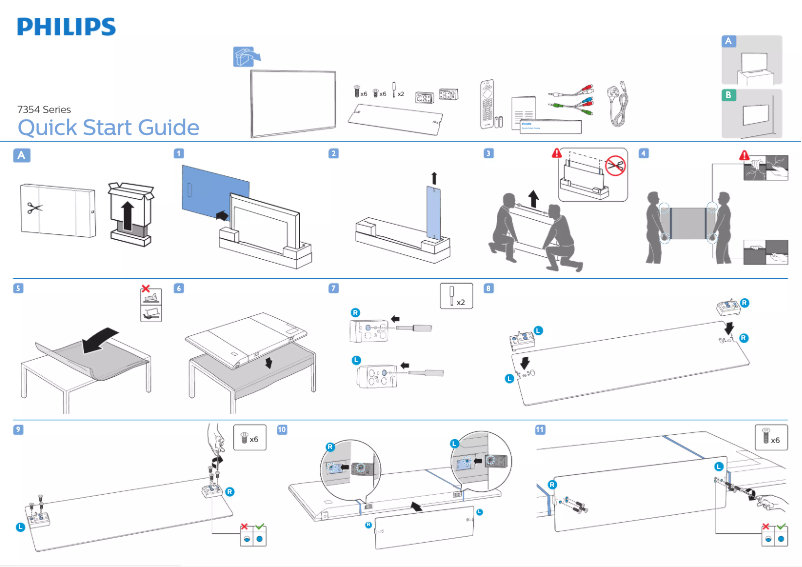 Página 1 del manual Guía de inicio rápido Philips 75PUT7354
