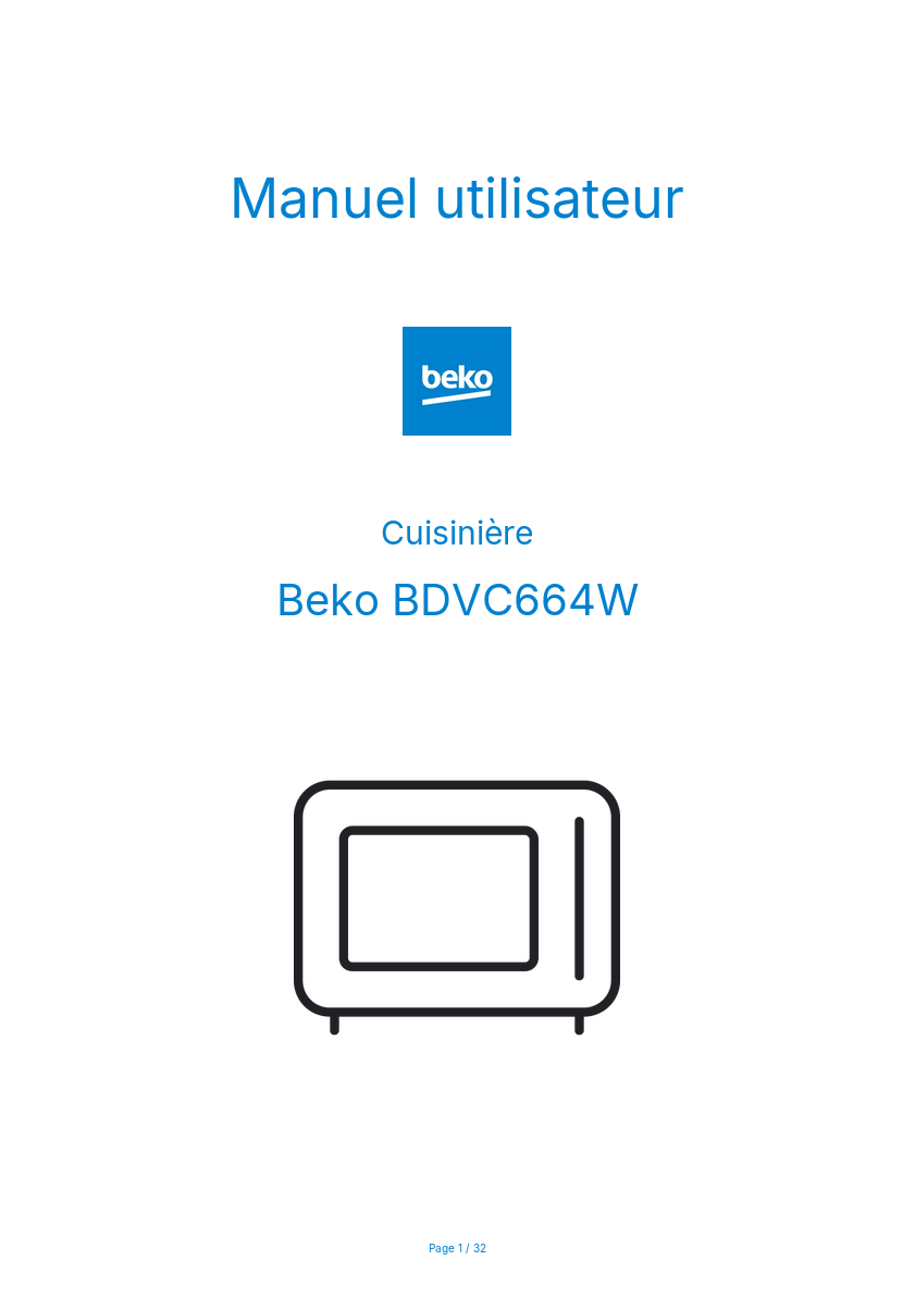 Image de la première page du manuel de l'appareil BDVC664W