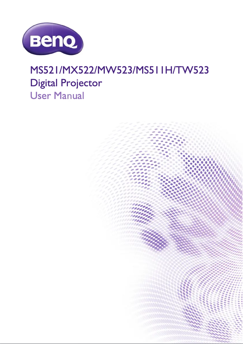 Page n°1 - Manuel utilisateur BenQ MS521