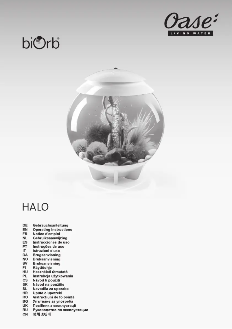 Page n°1 - Manuel utilisateur Oase biOrb HALO 60