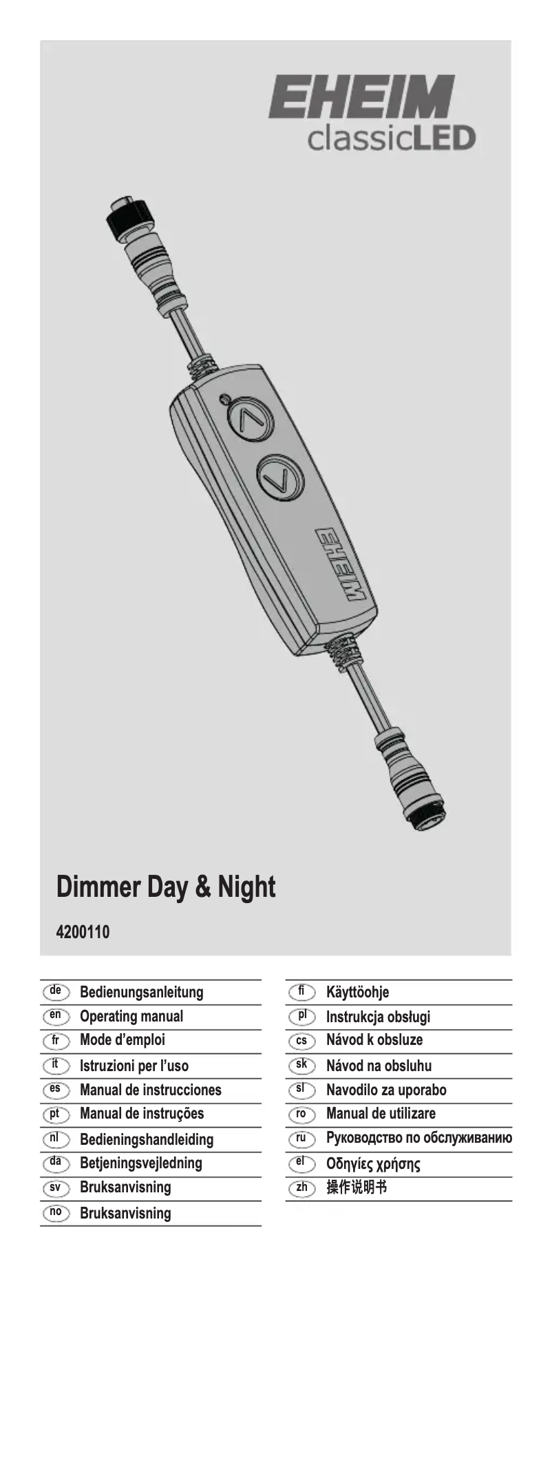 Page n°1 - Manuel utilisateur Eheim Dimmer Day & Night