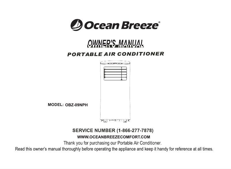 Image de la première page du manuel de l'appareil OBZ-09NPH
