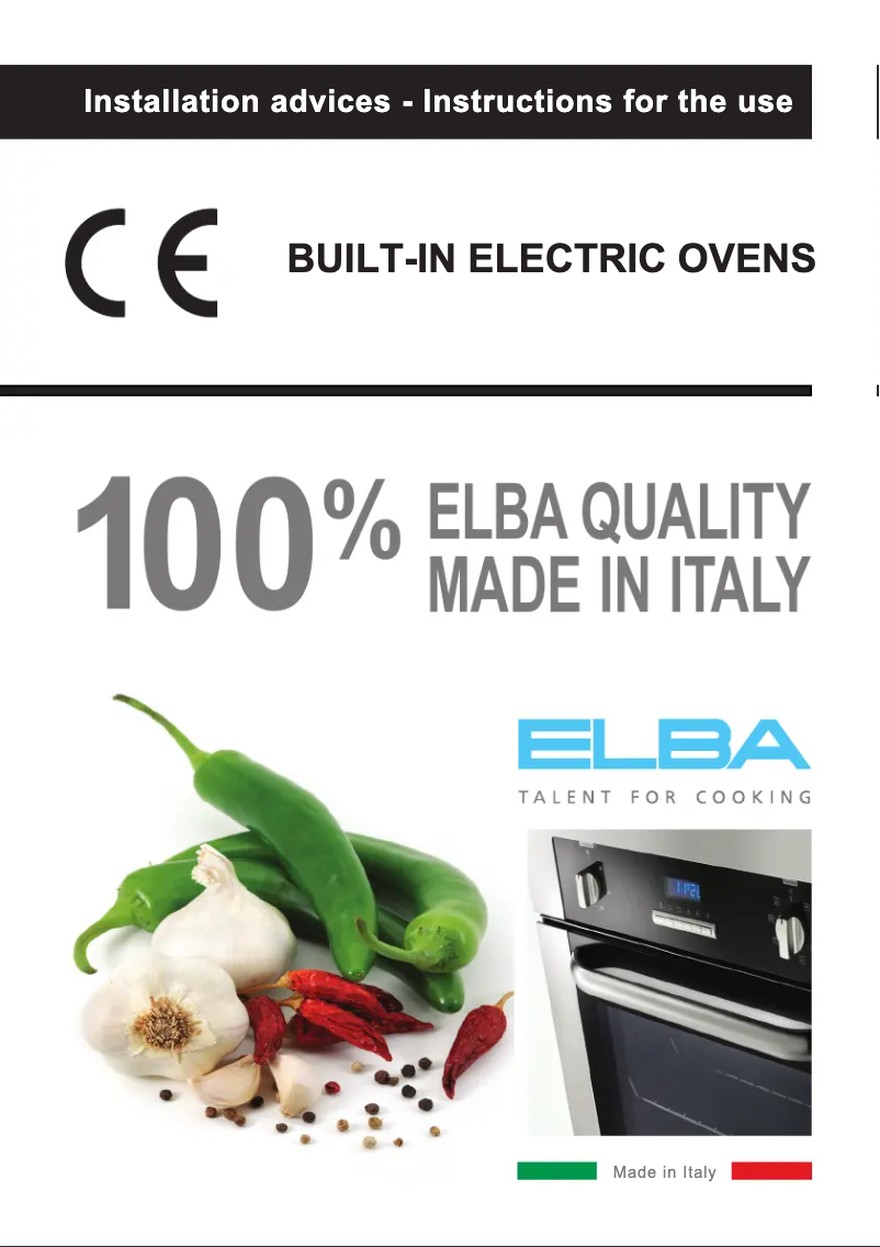 Page n°1 - Manuel utilisateur Elba EL 11 XLFB 300 RF