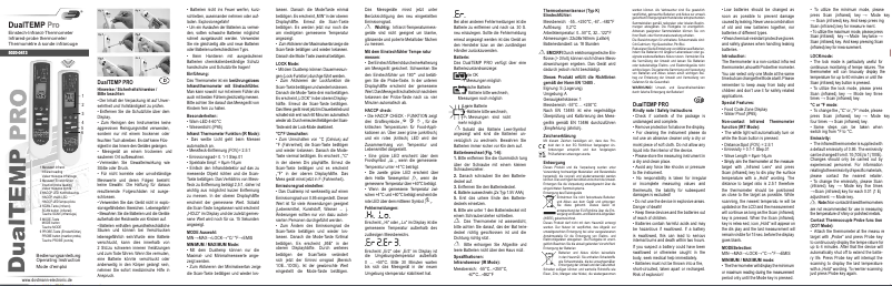 Page 1 de la notice Manuel utilisateur TFA DualTemp Pro 31.1119.K