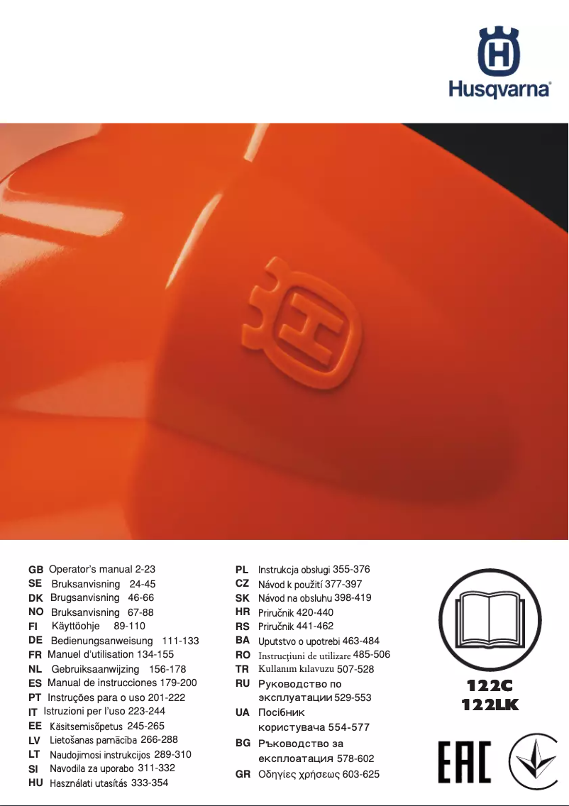 Page n°1 - Manuel utilisateur Husqvarna 122LK