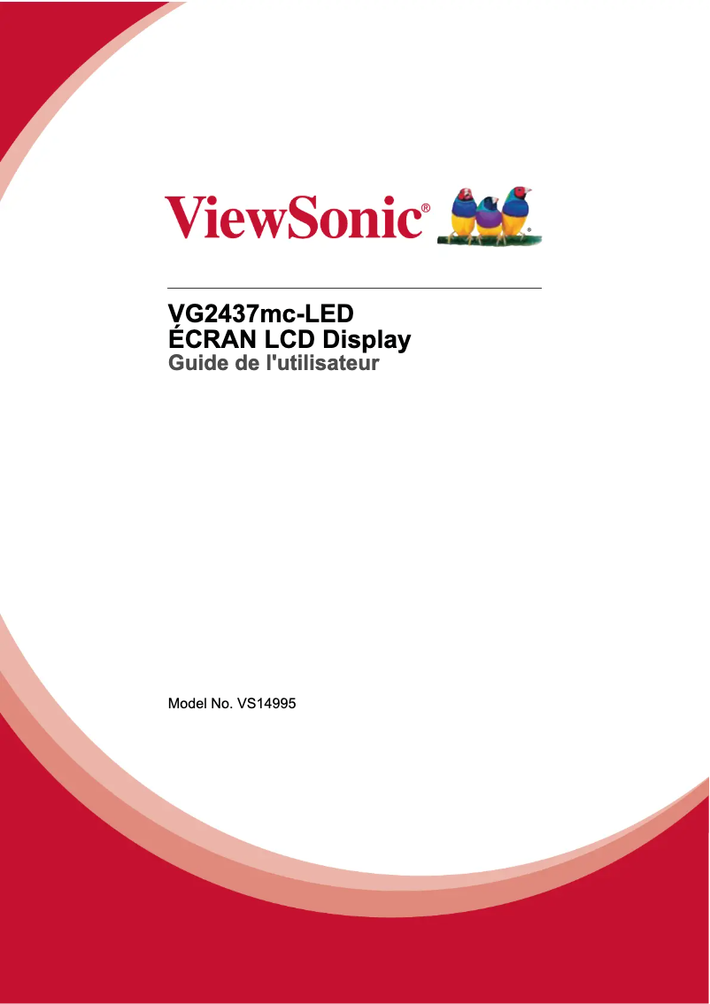 Página 1 del manual Manual de usuario Viewsonic VG2437mc-LED