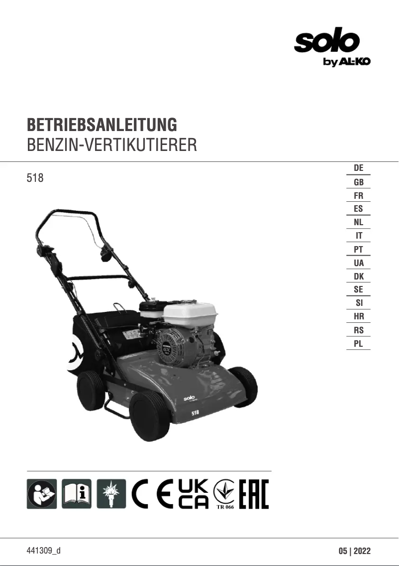 Page 1 de la notice Manuel utilisateur Solo 518