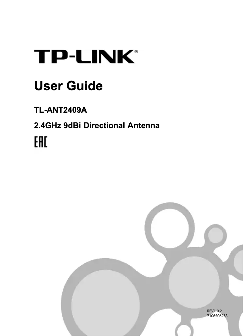 Page 1 de la notice Mode d'emploi TP-Link TL-ANT2409A