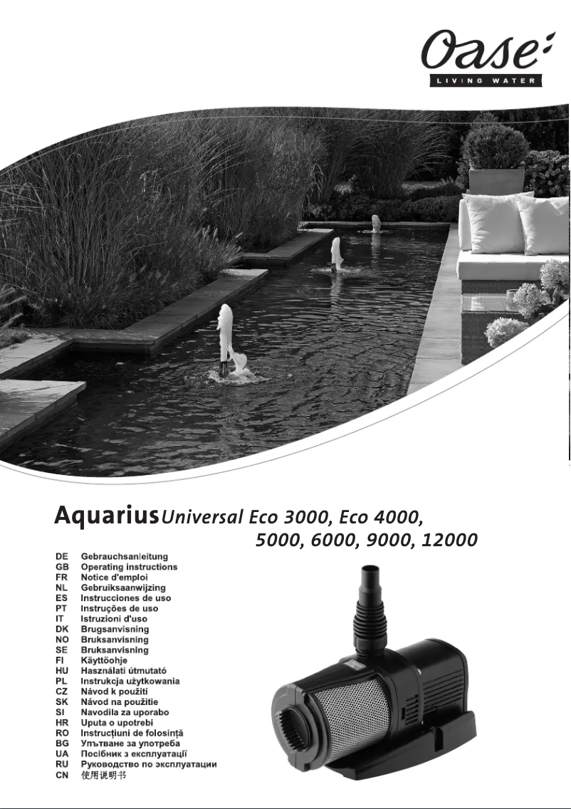 Page n°1 - Manuel utilisateur Oase Aquarius Universal 5000