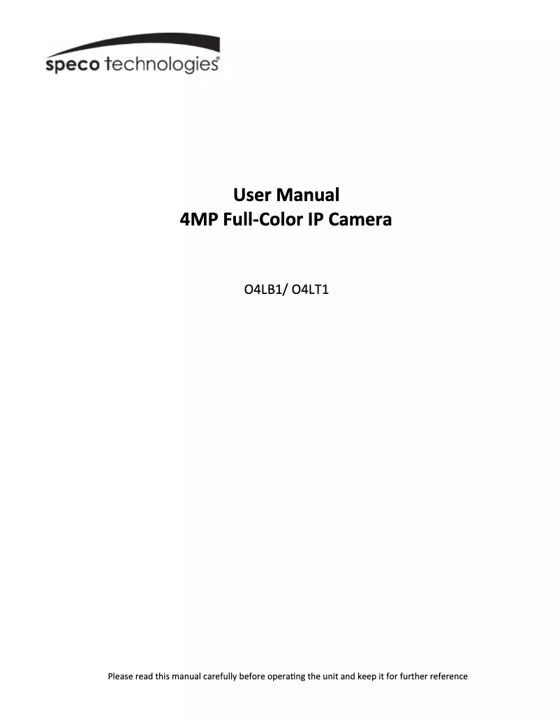 First page image of the manual for O4LT2