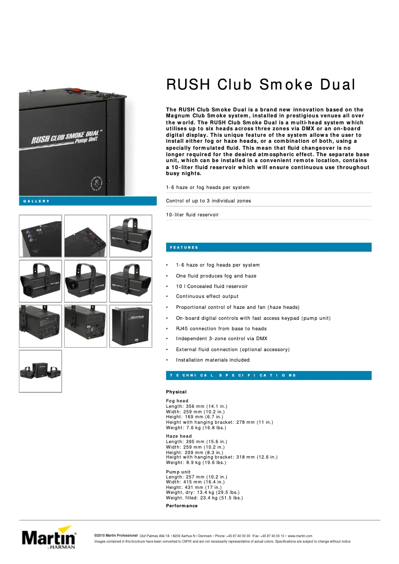 Image de la première page du manuel de l'appareil RUSH Club Smoke Dual