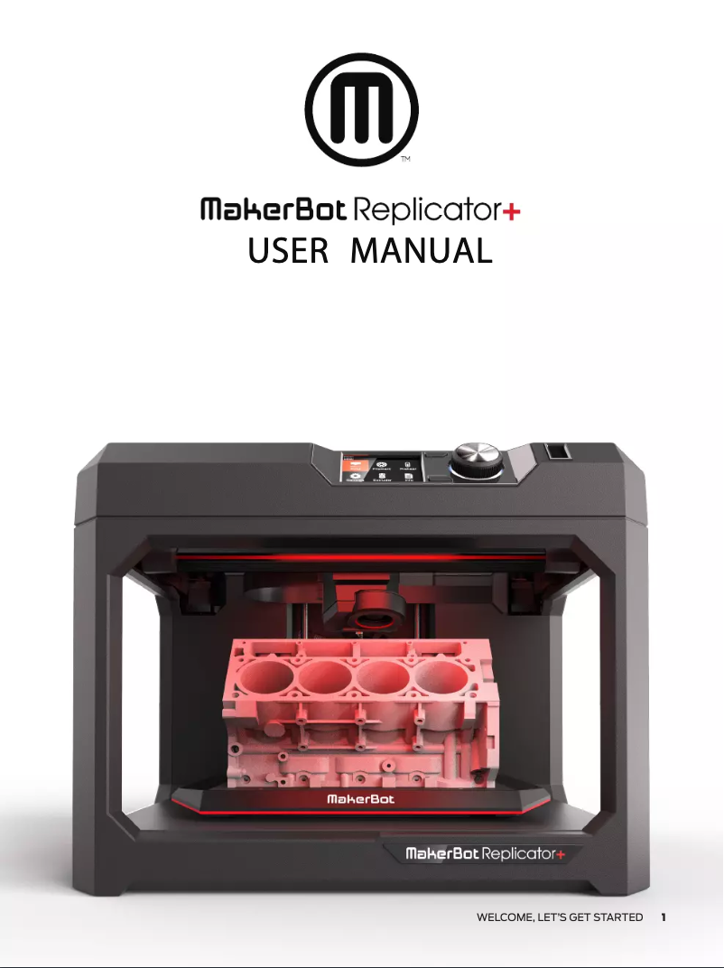 Page 1 de la notice Manuel utilisateur MakerBot Replicator+