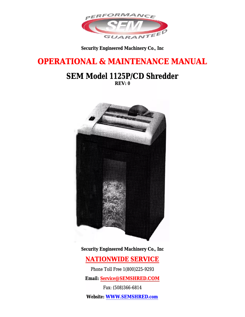 Image de la première page du manuel de l'appareil 1125P/CD