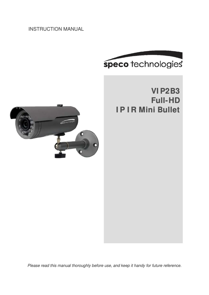 Image de la première page du manuel de l'appareil VIP2B3