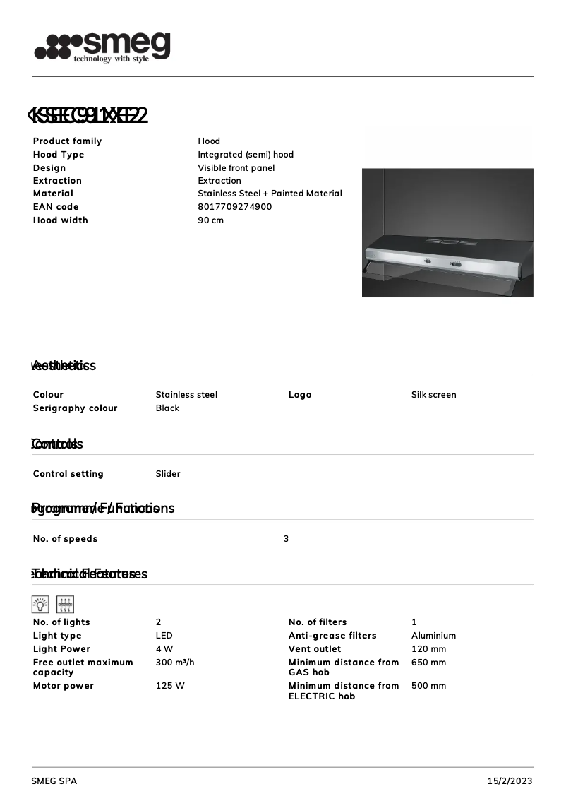 Image de la première page du manuel de l'appareil KSEC91XE2