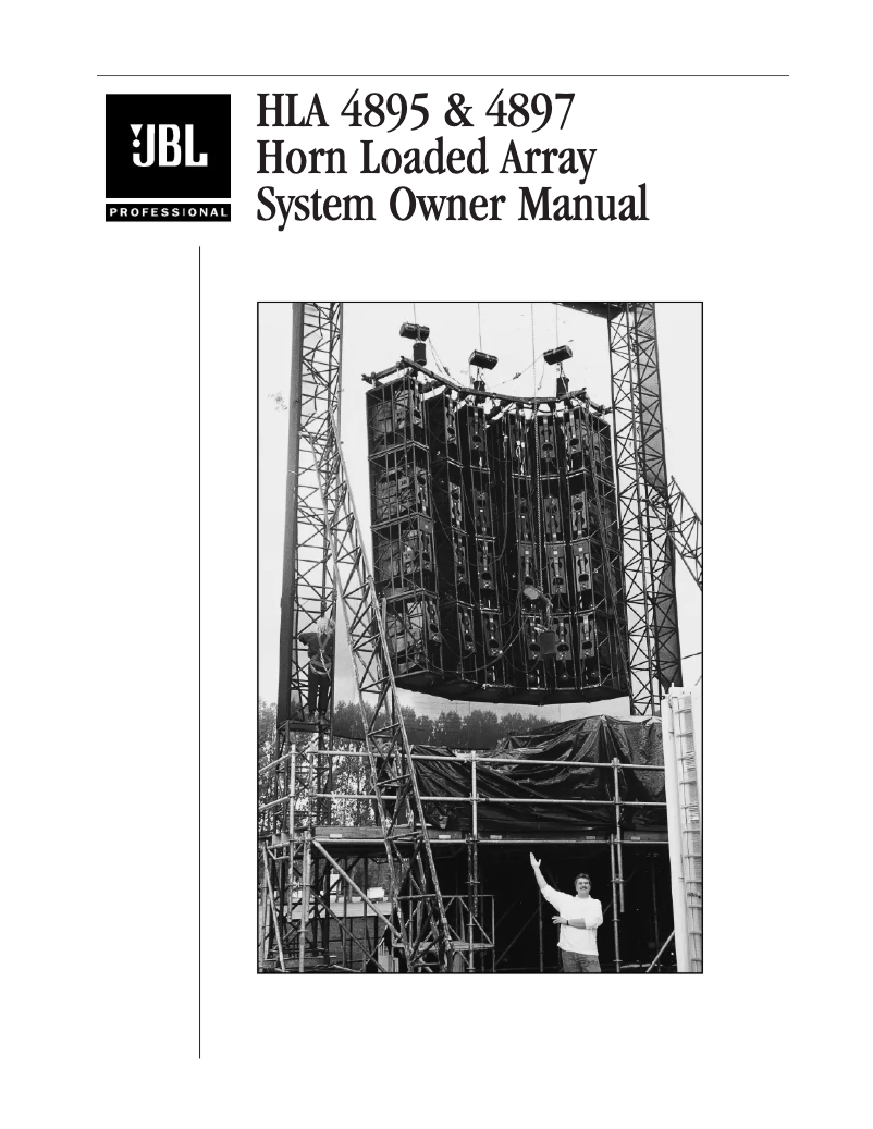 Page 1 de la notice Manuel utilisateur JBL HLA 4895