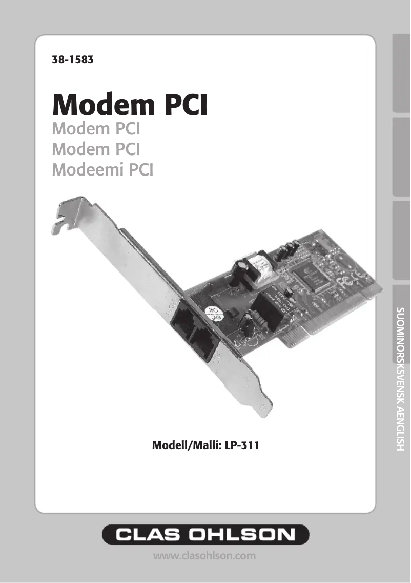 Page n°1 - Manuel utilisateur Clas Ohlson LP-311
