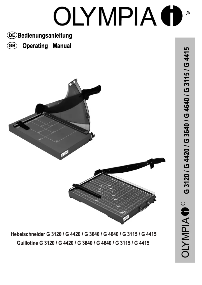 Image de la première page du manuel de l'appareil G 3640