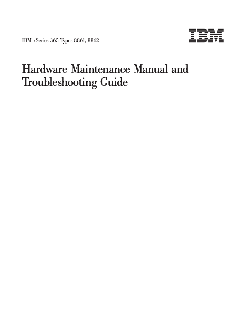 Page 1 de la notice Manuel utilisateur IBM xSeries 365