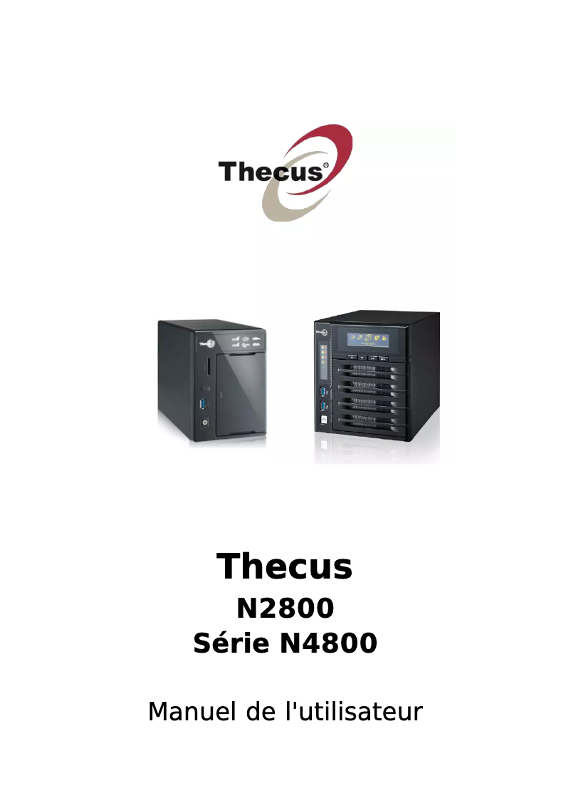 Image de la première page du manuel de l'appareil Thecus N2800