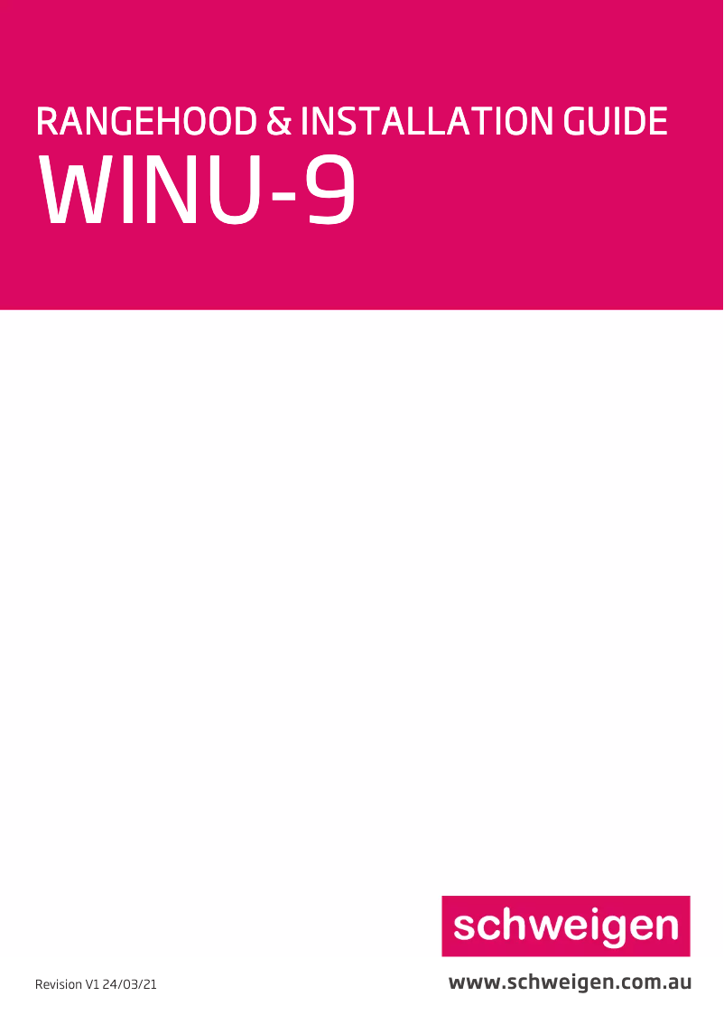 Page 1 de la notice Manuel utilisateur Schweigen WINU-9