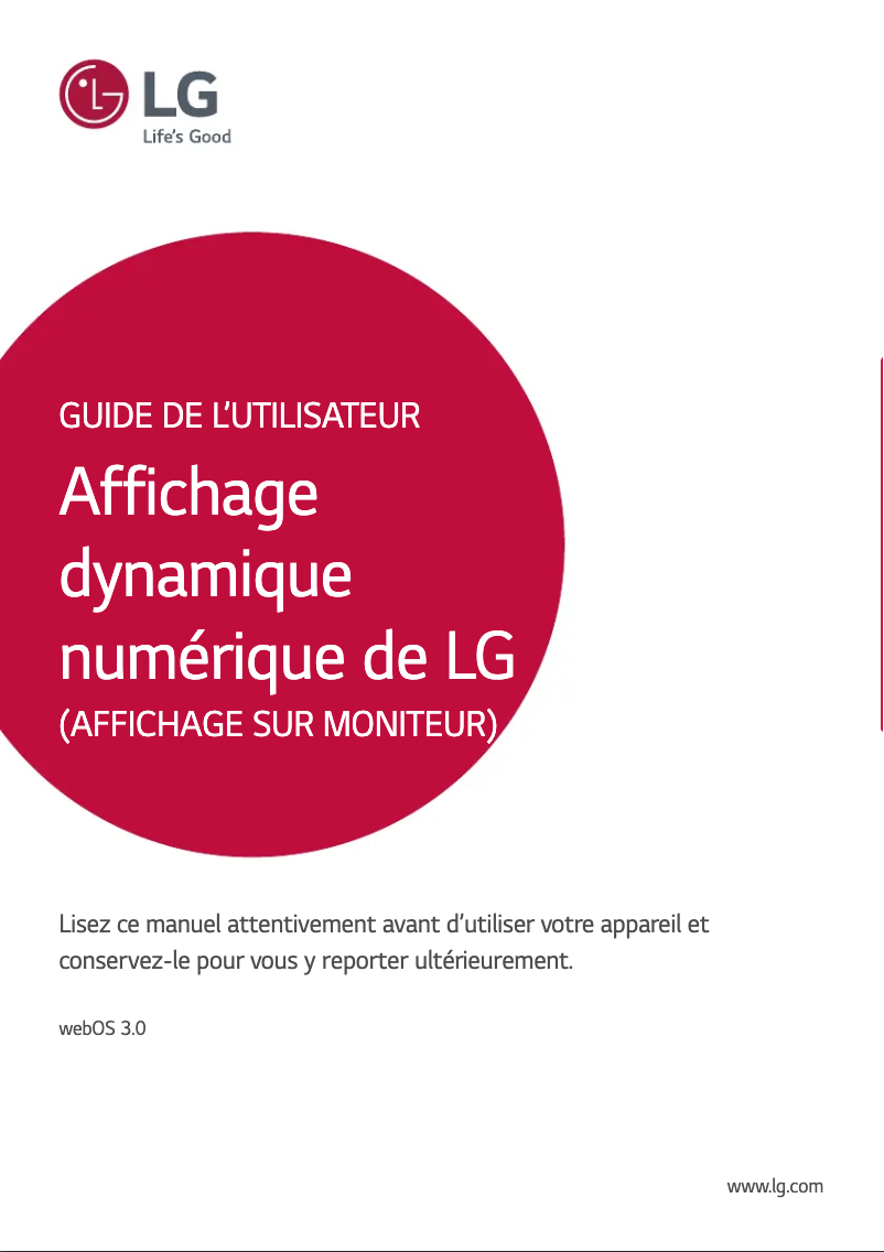 Page n°1 - Manuel utilisateur LG 49SM5KC