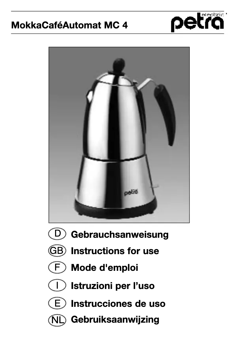 Página 1 del manual Manual de usuario Petra Electric MC 4