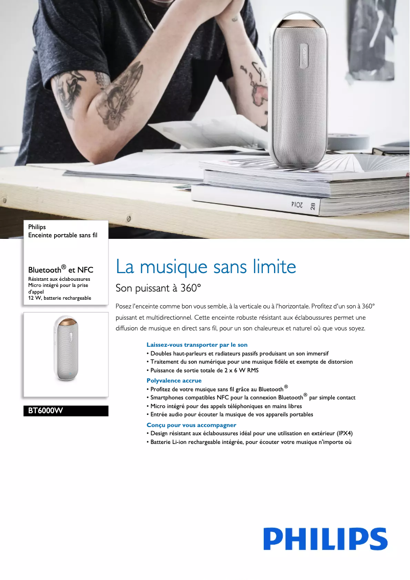 Image de la première page du manuel de l'appareil BT6000