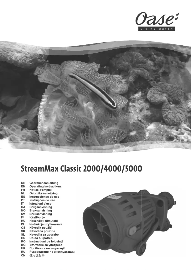 Page 1 de la notice Manuel utilisateur Oase StreamMax Classic 5000