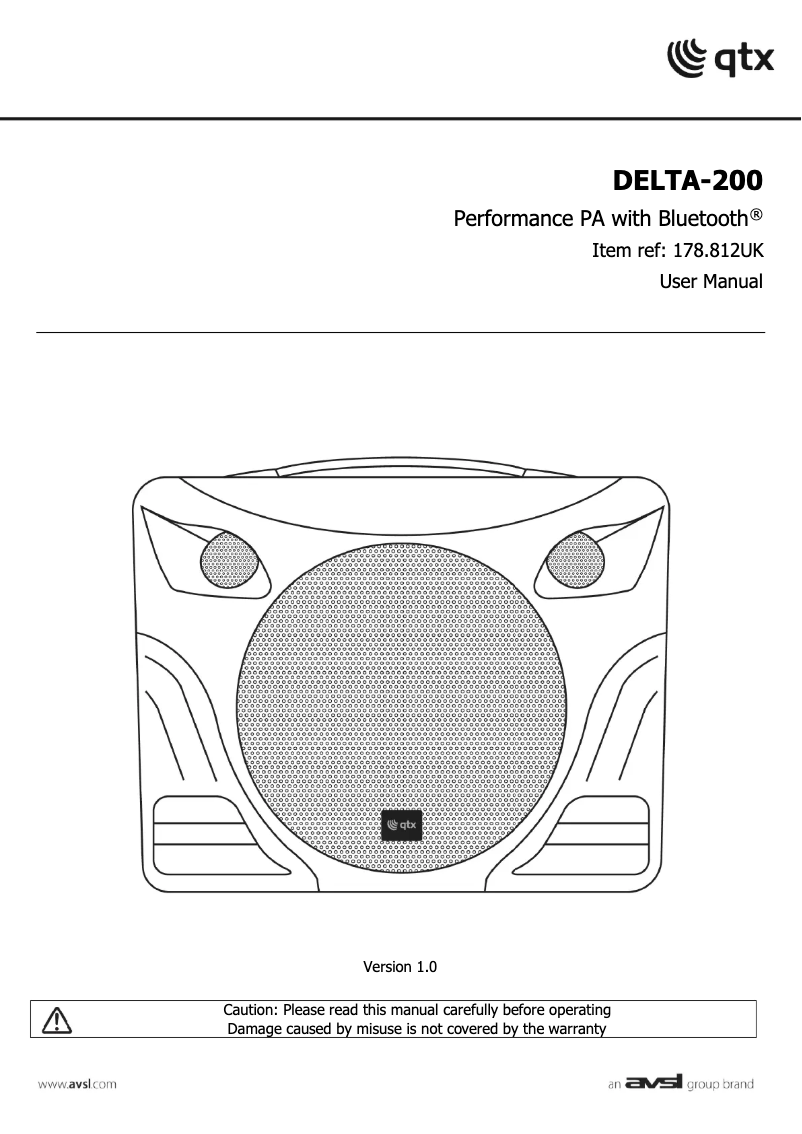 Image de la première page du manuel de l'appareil DELTA-200