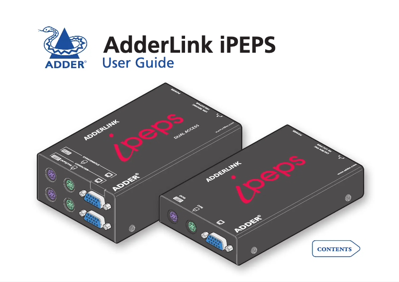 Page 1 de la notice Manuel utilisateur Adder AdderLink iPEPS
