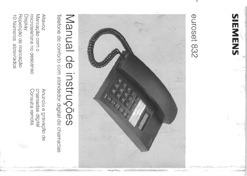 Página 1 del manual Manual de usuario Siemens Euroset 832