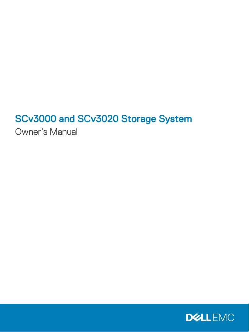 Page 1 de la notice Manuel utilisateur Dell Compellent SCv3020