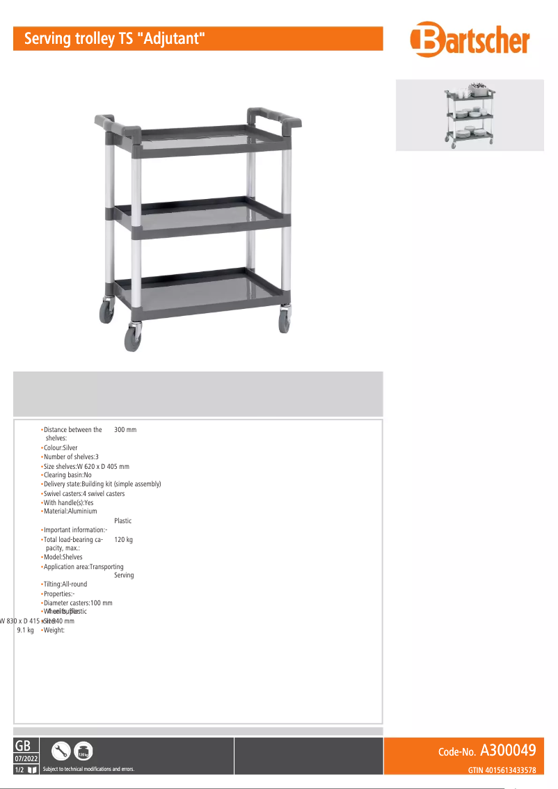 Image de la première page du manuel de l'appareil A300049