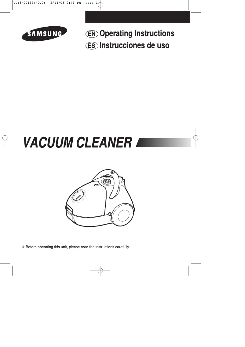 Page 1 de la notice Manuel utilisateur Samsung VC-5953