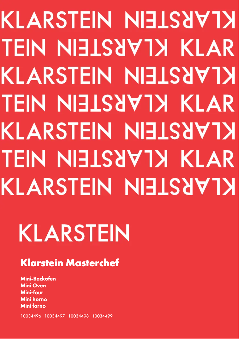 Page 1 de la notice Manuel utilisateur Klarstein Masterchef