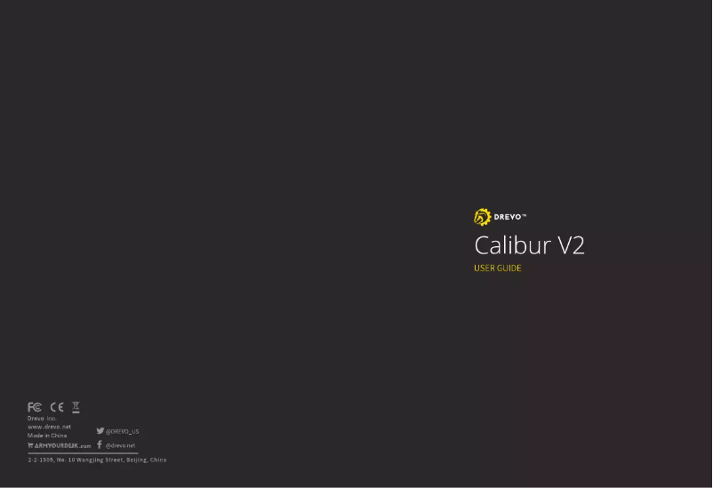 Page n°1 - Manuel utilisateur DREVO Calibur V2 TE