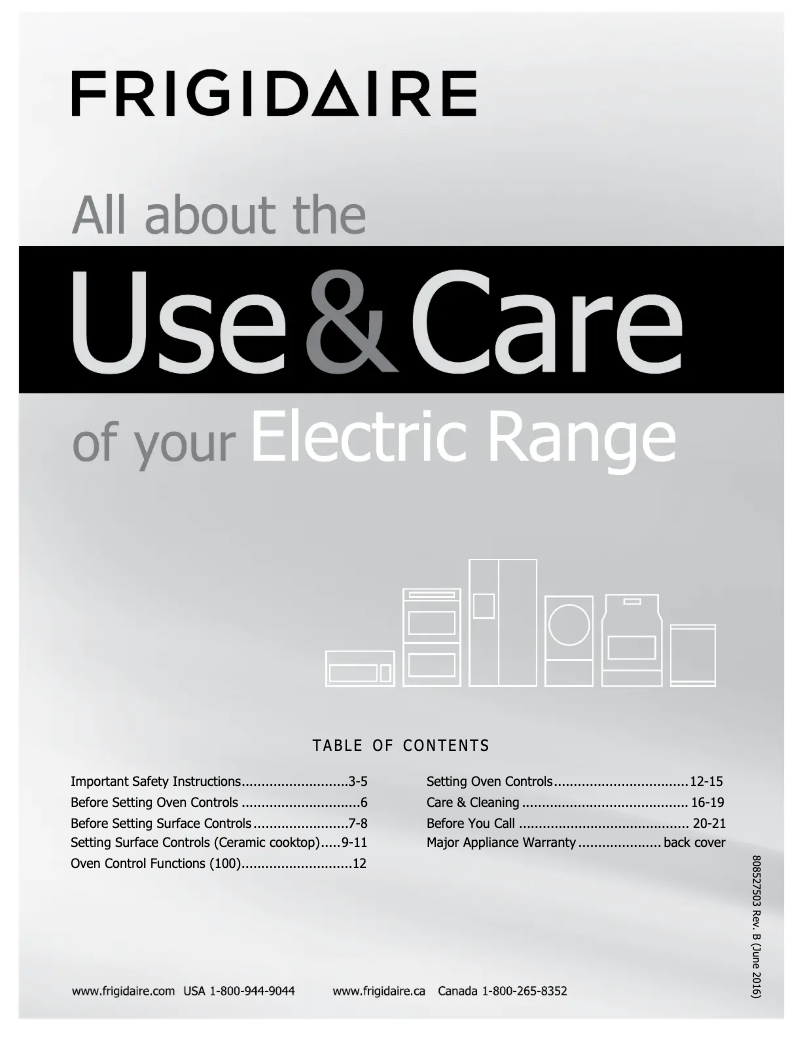 Page 1 de la notice Manuel utilisateur Frigidaire FFEF3013LB
