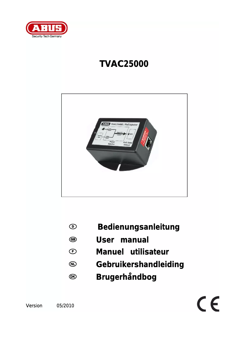 Image de la première page du manuel de l'appareil TVAC25000