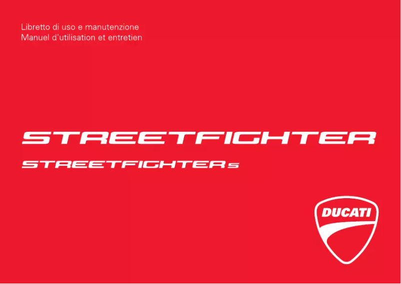 Page 1 de la notice Manuel utilisateur Ducati Streetfighter S (2013)