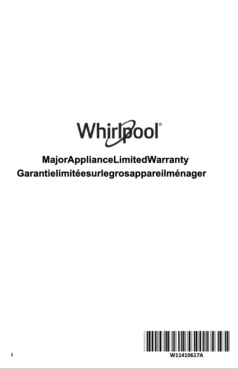 Page n°1 - Informations de garantie Whirlpool WMMF5930PZ