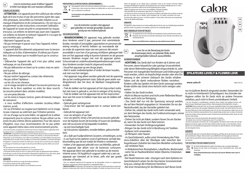 Image de la première page du manuel de l'appareil for elite flower love EP2832C0