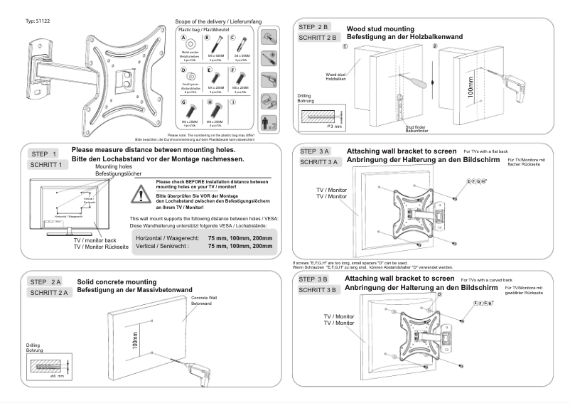 Page 1 de la notice Manuel utilisateur Ricoo S1122