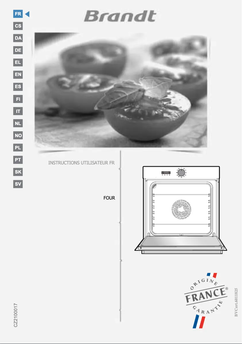 Page 1 de la notice Manuel utilisateur Brandt BOP7537BB