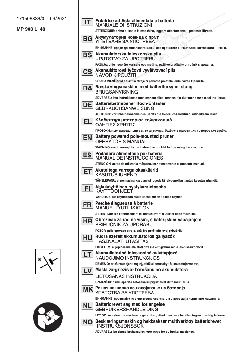 Page n°1 - Manuel utilisateur Stiga PS 900e