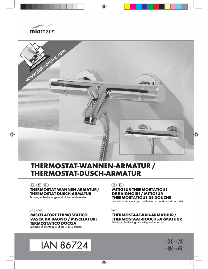 Page 1 de la notice Manuel utilisateur Miomare IAN 86724