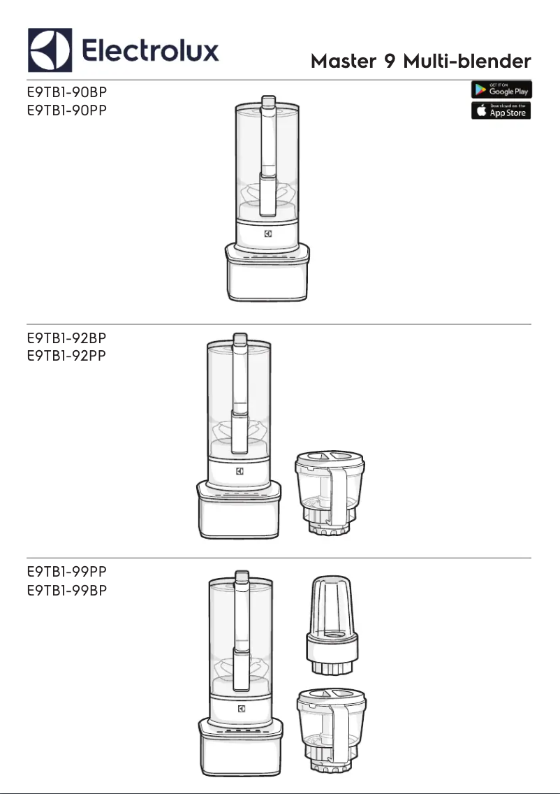 Page 1 de la notice Manuel utilisateur Electrolux Master 9 E9TB1-99BP