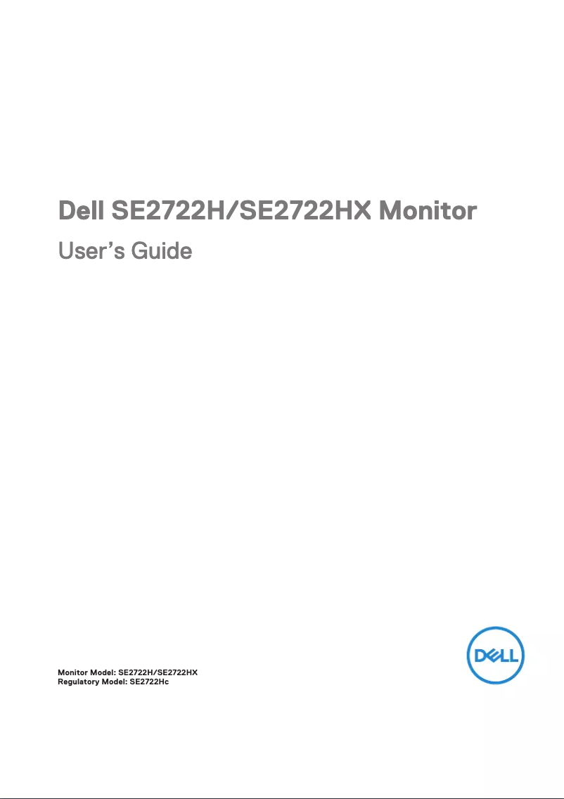 Page n°1 - Manuel utilisateur Dell SE2722H